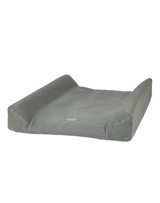 Matelas à langer imperméable et housse Wabi-Sabi en coton lavé