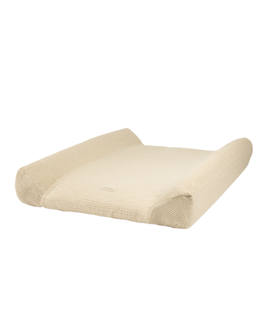 Matelas à langer imperméable et housse Wabi-Sabi en coton lavé