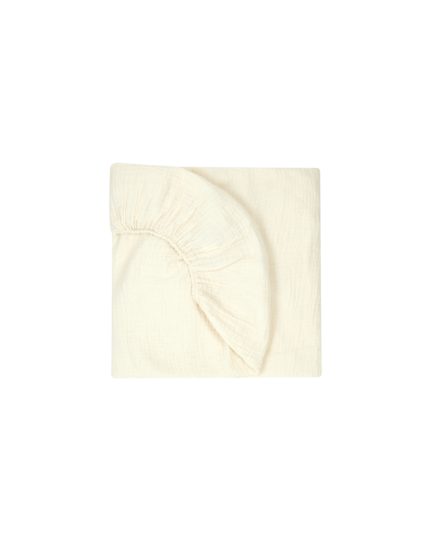 Wabi-Sabi baby fitted sheet in washed cotton double gauze