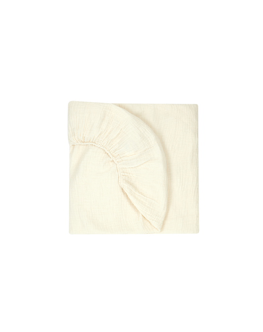 Drap housse bebé Wabi-Sabi en double gaze de coton lavé