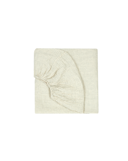 Drap housse bebé Wabi-Sabi en double gaze de coton lavé