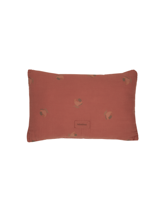 Coussin Wabi-Sabi rectangulaire en double gaze de coton lavé