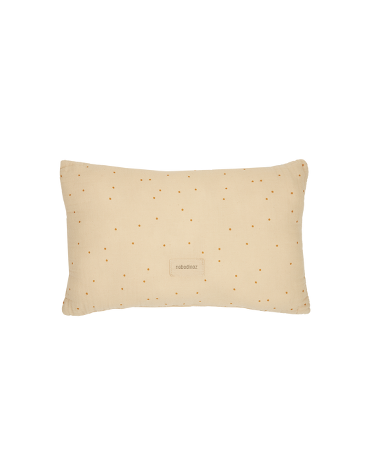 Coussin Wabi-Sabi rectangulaire en double gaze de coton lavé
