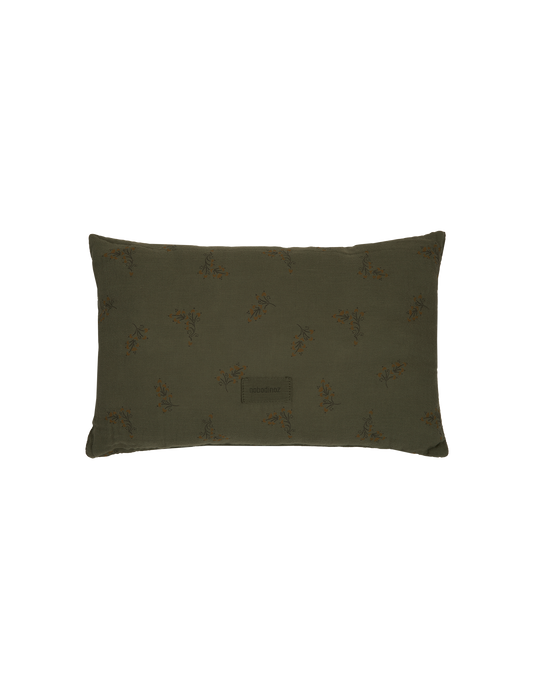 Coussin Wabi-Sabi rectangulaire en double gaze de coton lavé
