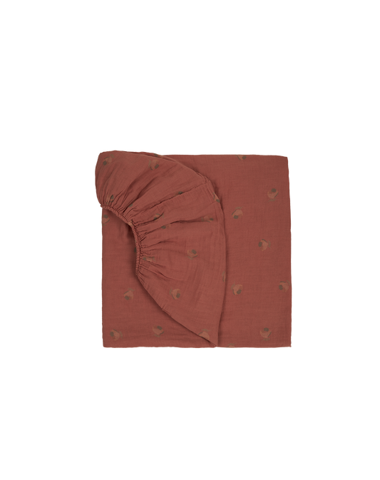 Drap housse bebé Wabi-Sabi en double gaze de coton lavé